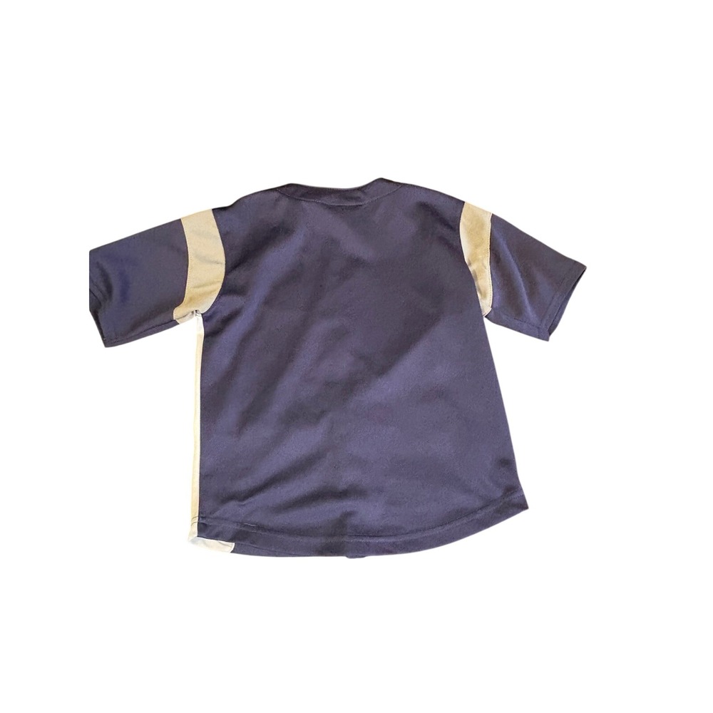 MLB New York Yankees Toddler Jersey Navy Blue Button Up Team Athletics 4T EUC - Picture 5 of 5